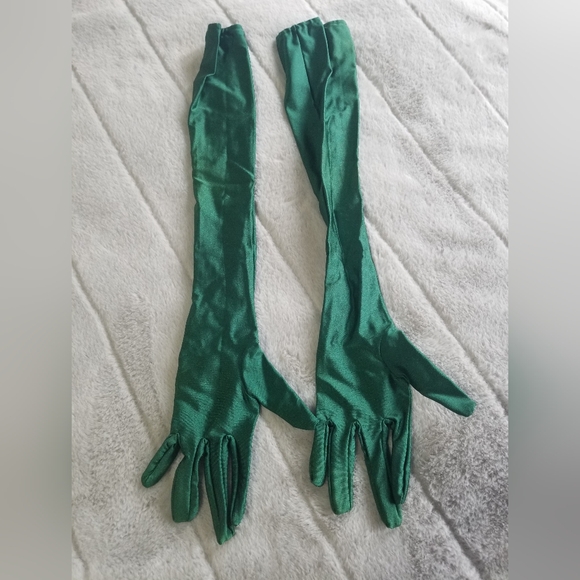 PORTIA & SCARLETT Elegant Satin Evening Gown Emerald Green Size 16 - Picture 12 of 14